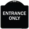 Signmission Parking Lot Entrance Only Heavy-Gauge Aluminum Architectural Sign, 18" x 18", BW-1818-23425 A-DES-BW-1818-23425 - alternate 1